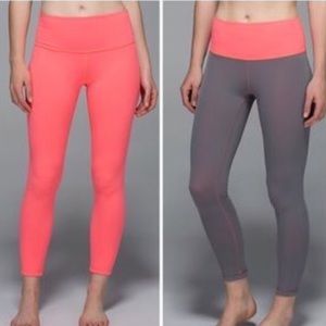 Pink and Gray Reversible Leggings
